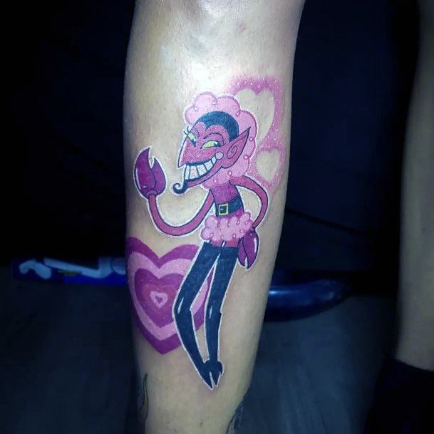 Girl With Graceful Powerpuff Girls Him Tattoos