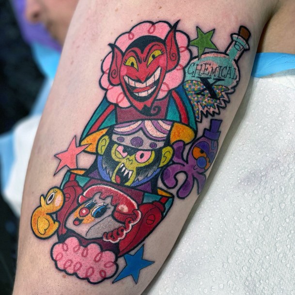 Girl With Graceful Powerpuff Girls Mojo Jojo Tattoos