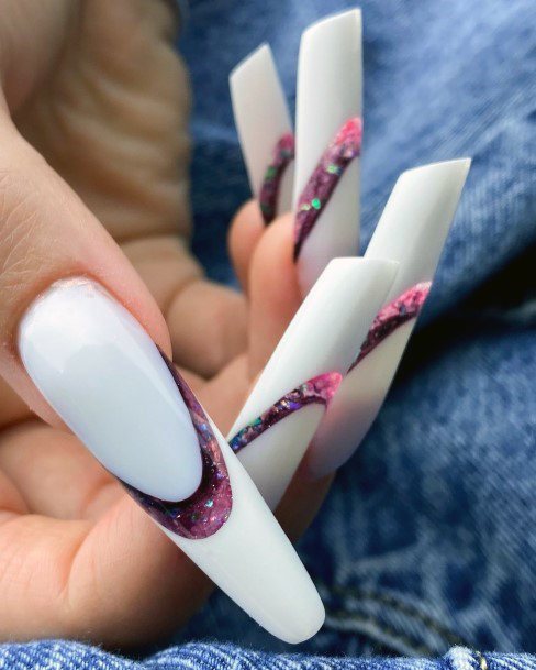 Girl With Graceful Rose Pink Nails