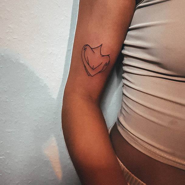 Girl With Graceful Self Love Tattoos