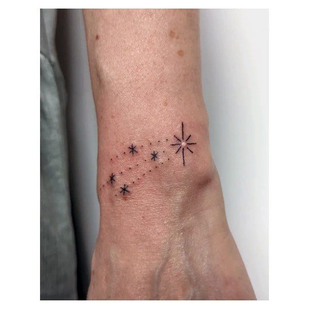 Girl With Graceful Shooting Star Tattoos