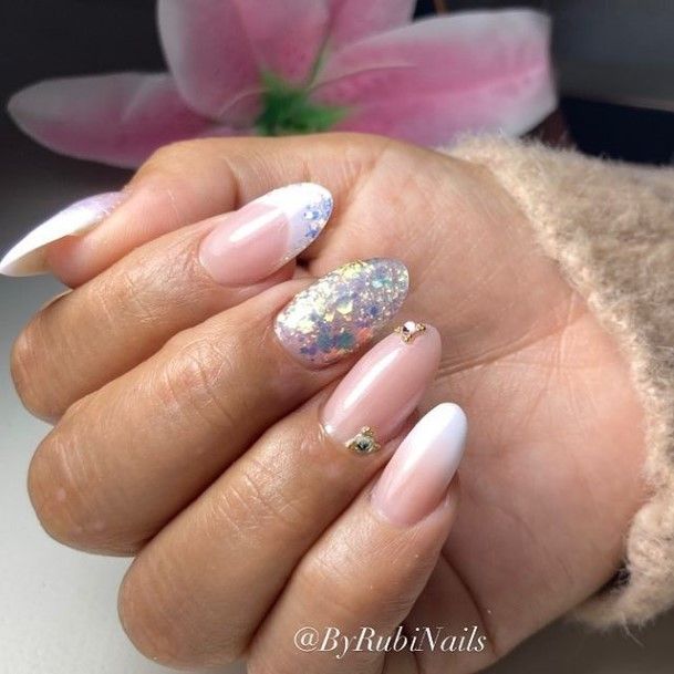 Girl With Graceful Silver Nails