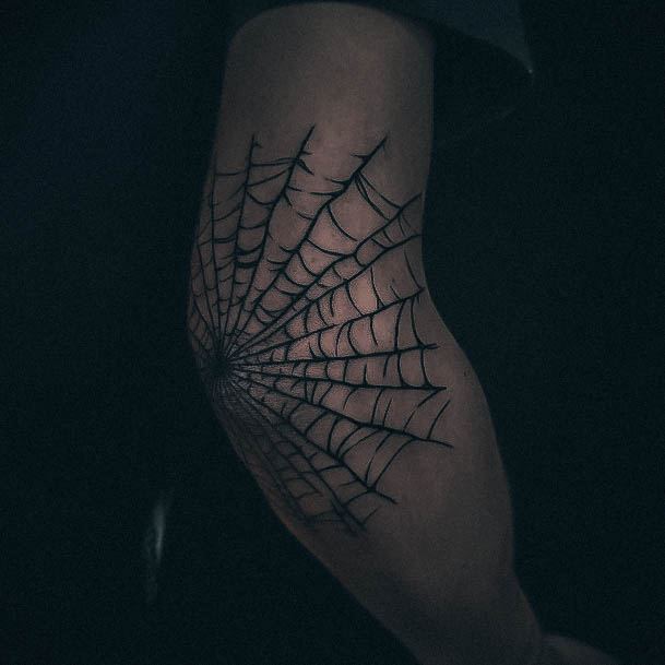 Girl With Graceful Small Spider Web Tattoos