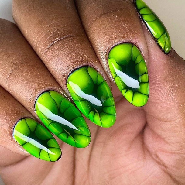 Girl With Graceful Snake Nails