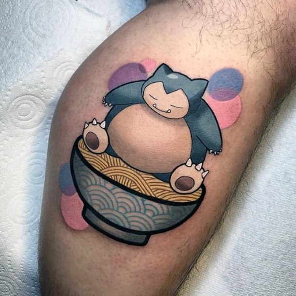 Girl With Graceful Snorlax Tattoos