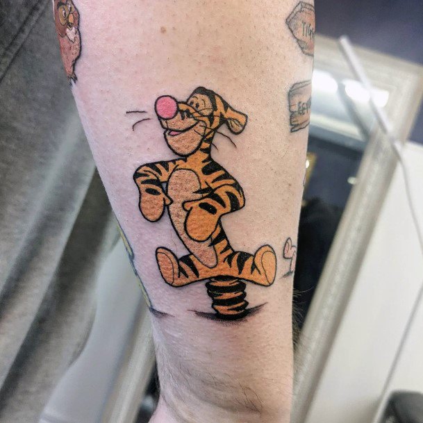 Girl With Graceful Tigger Tattoos