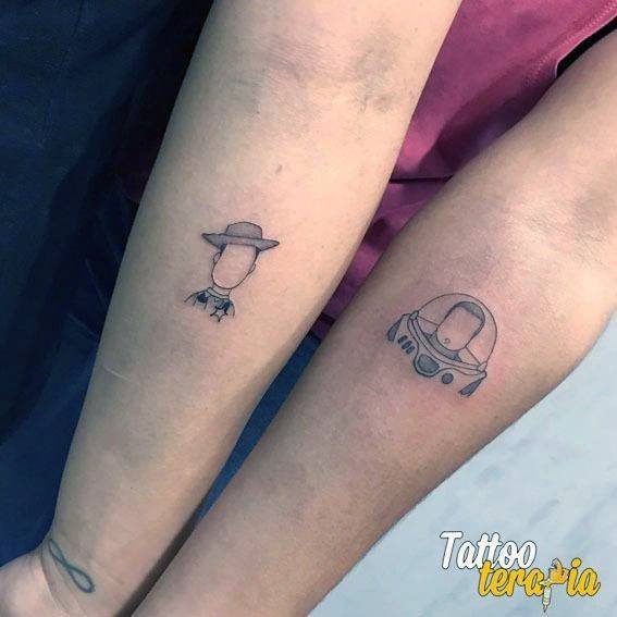 Girl With Graceful Toy Story Tattoos