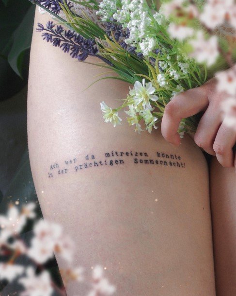 Girl With Graceful Typewriter Tattoos