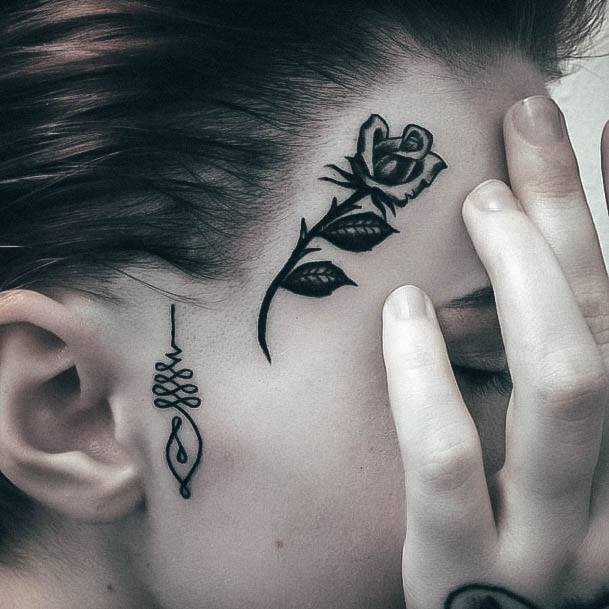 Girl With Graceful Unalome Tattoos