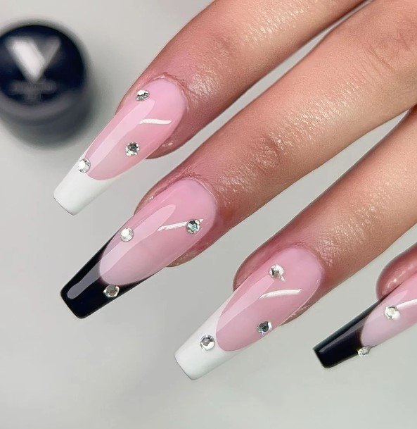 Girl With Graceful White French Tip Nails