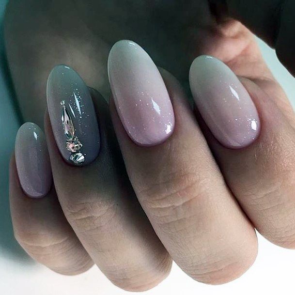 Girl With Graceful White Prom Nails