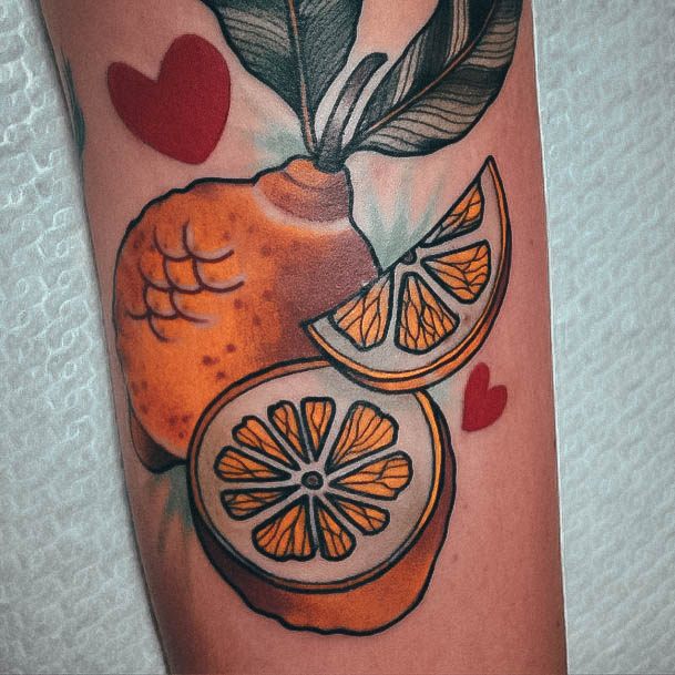 Girl With Lemon Tattoo