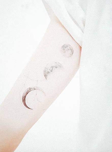 Girl With Moon Tattoo