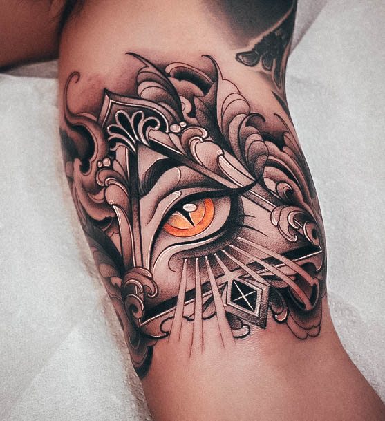 Girl With Stupendous All Seeing Eye Tattoos