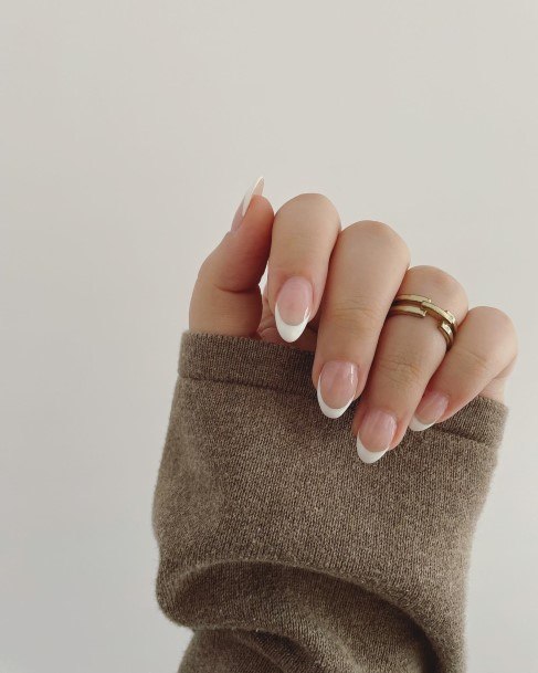 Girl With Stupendous Almond French Nails