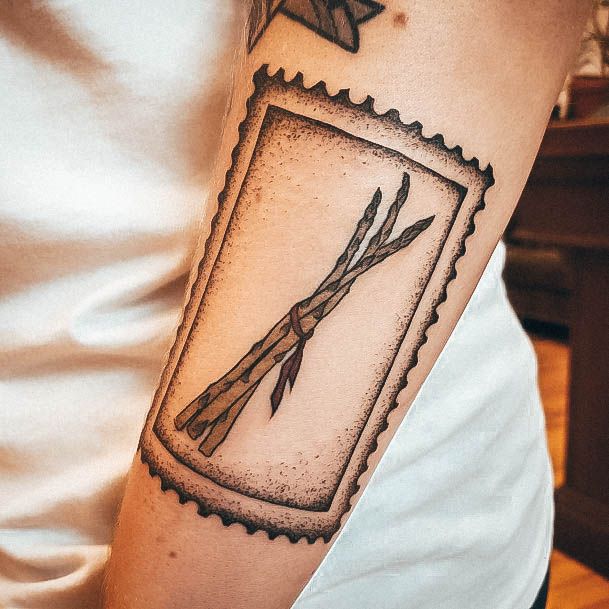 Girl With Stupendous Asparagus Tattoos