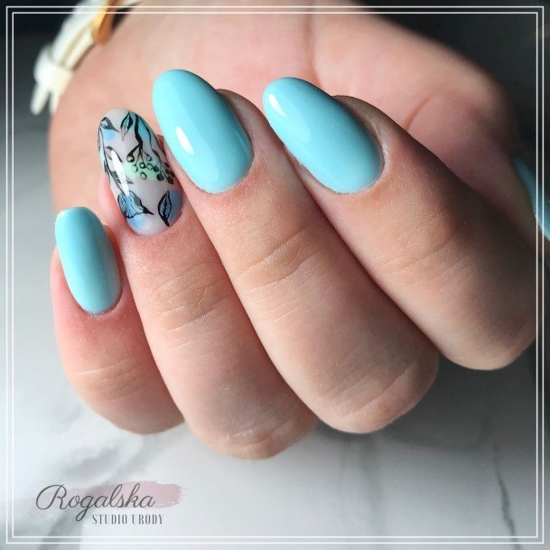 Girl With Stupendous Azure Nails