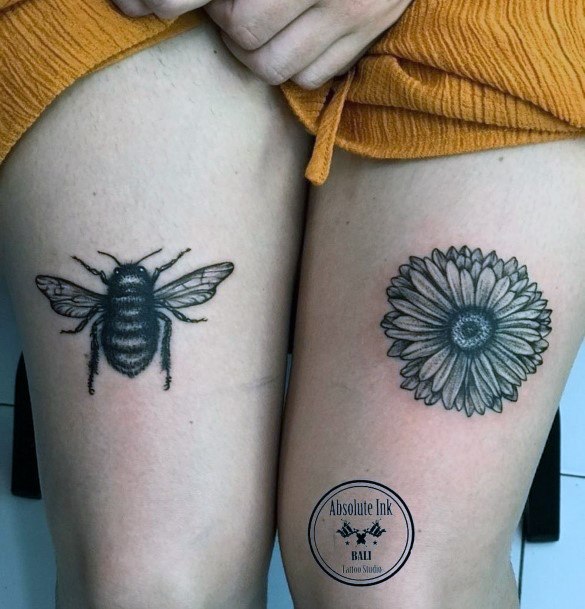 Girl With Stupendous Bee Tattoos