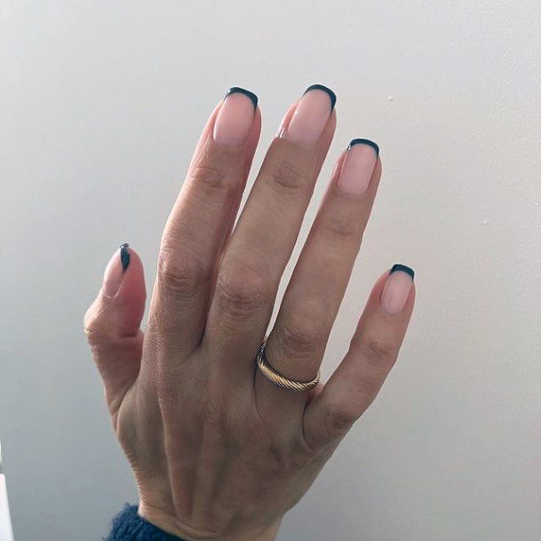 Girl With Stupendous Black Dress Nails