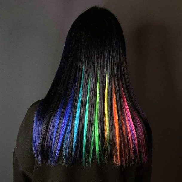 Girl With Stupendous Black Ombre Hairstyless