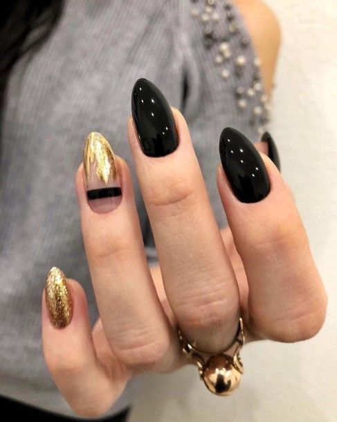 Girl With Stupendous Black Prom Nails