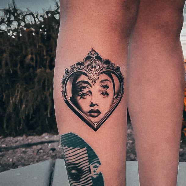 Girl With Stupendous Calf Tattoos