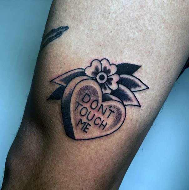 Girl With Stupendous Candy Heart Tattoos