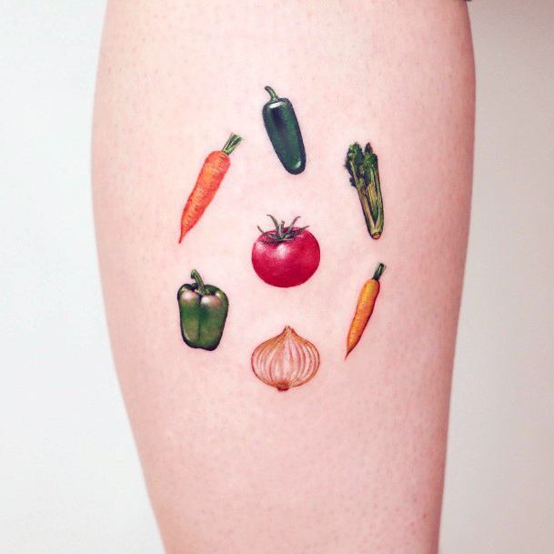 Girl With Stupendous Carrot Tattoos