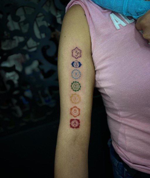 Girl With Stupendous Chakra Tattoos