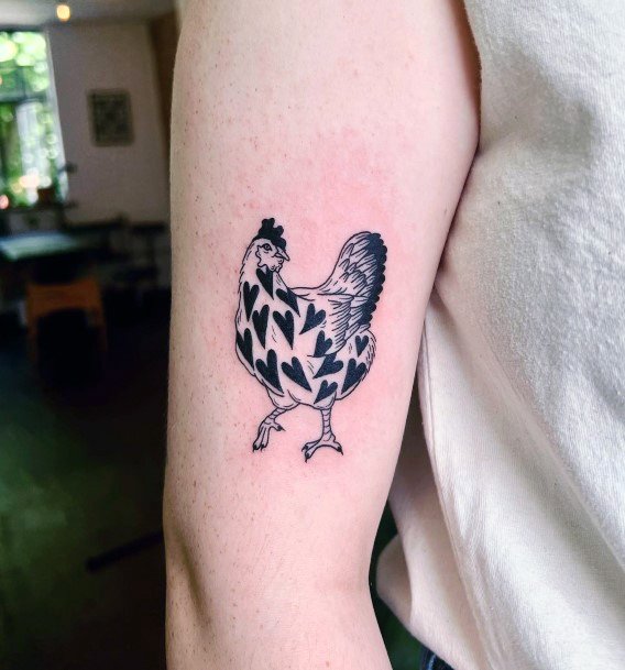 Girl With Stupendous Chicken Tattoos