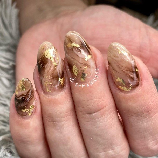 Girl With Stupendous Chocolate Nails