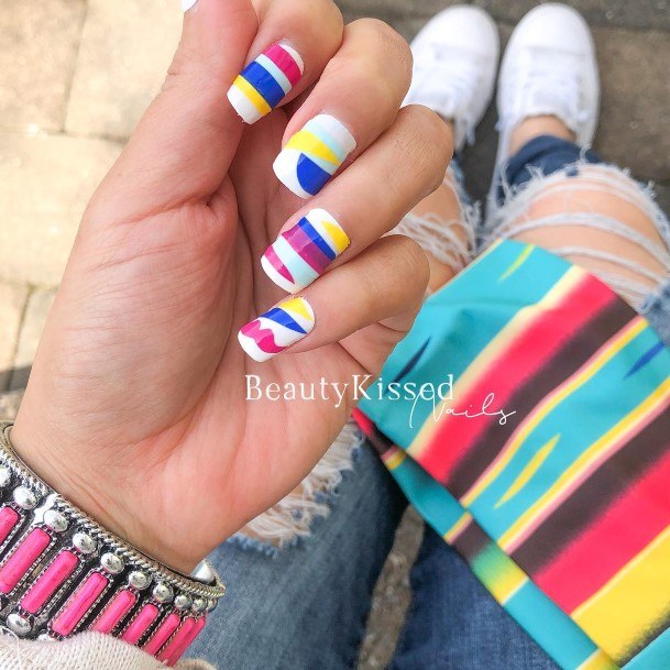 Girl With Stupendous Cinco De Mayo Nails