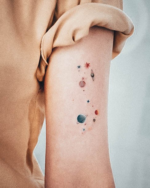 Girl With Stupendous Constellation Tattoos