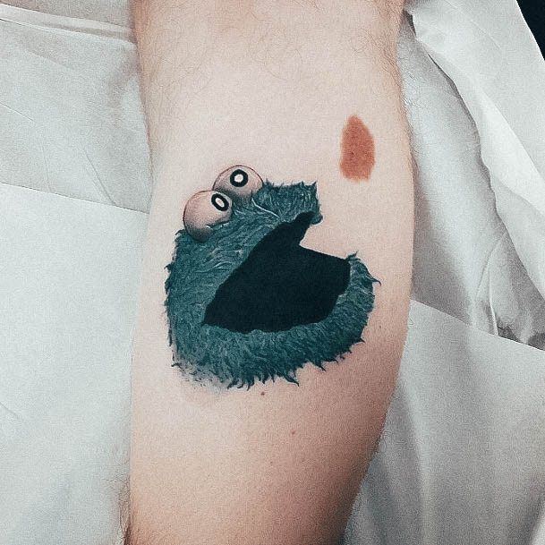 Girl With Stupendous Cookie Monster Tattoos