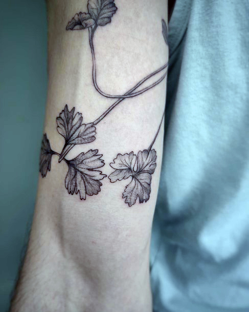 Girl With Stupendous Coriander Tattoos