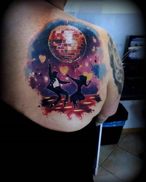 Girl With Stupendous Disco Ball Tattoos