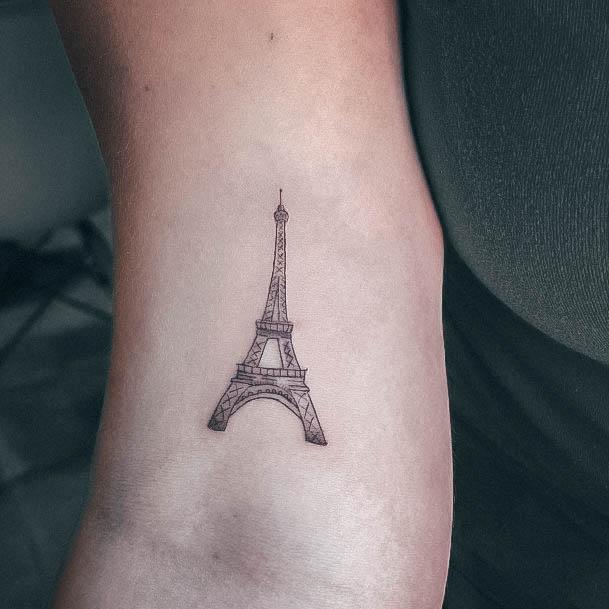 Girl With Stupendous Eiffel Tower Tattoos