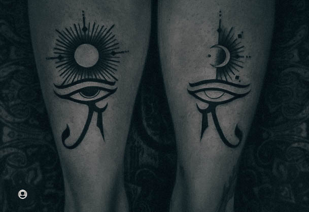 Girl With Stupendous Eye Of Horus Tattoos