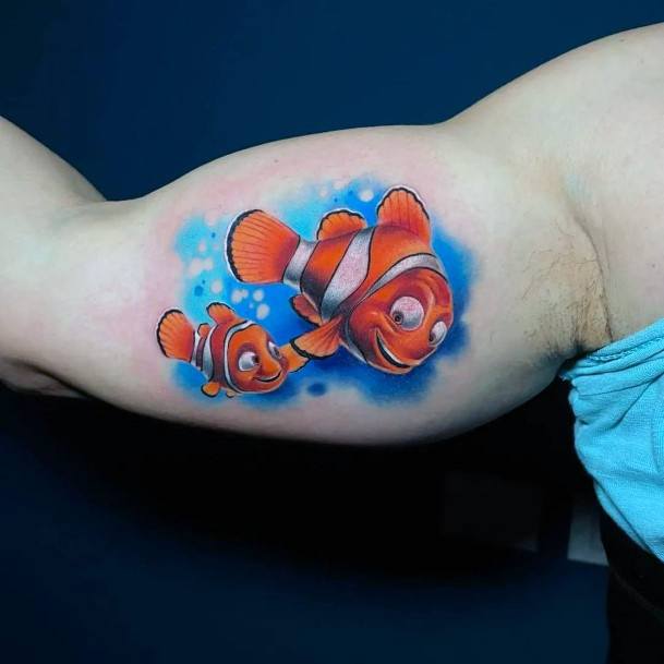 Girl With Stupendous Finding Nemo Tattoos