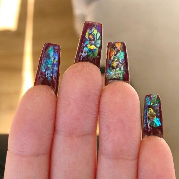 Girl With Stupendous Foil Nails
