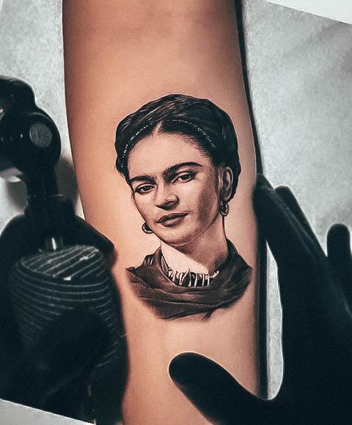 Girl With Stupendous Frida Tattoos