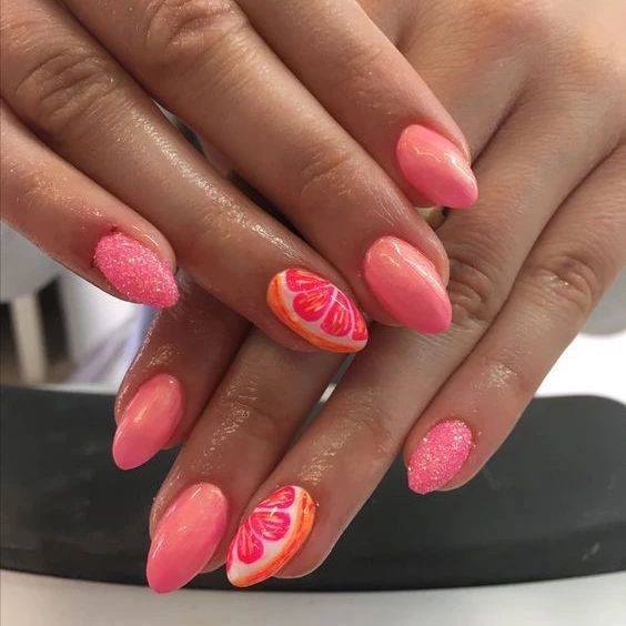 Girl With Stupendous Fruit Nails