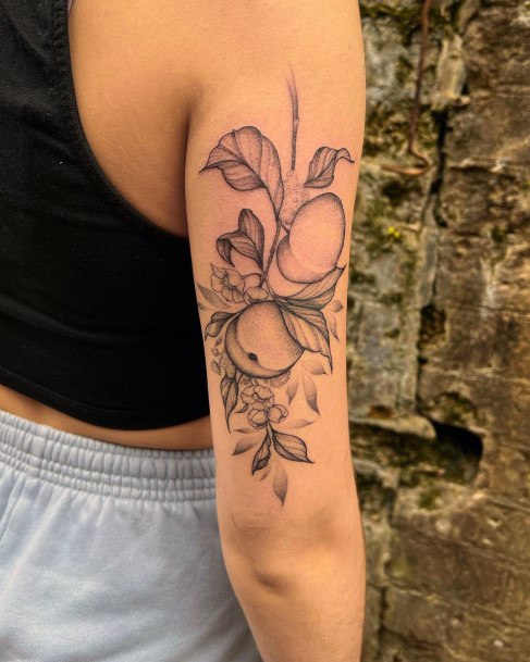 Girl With Stupendous Fruit Tattoos