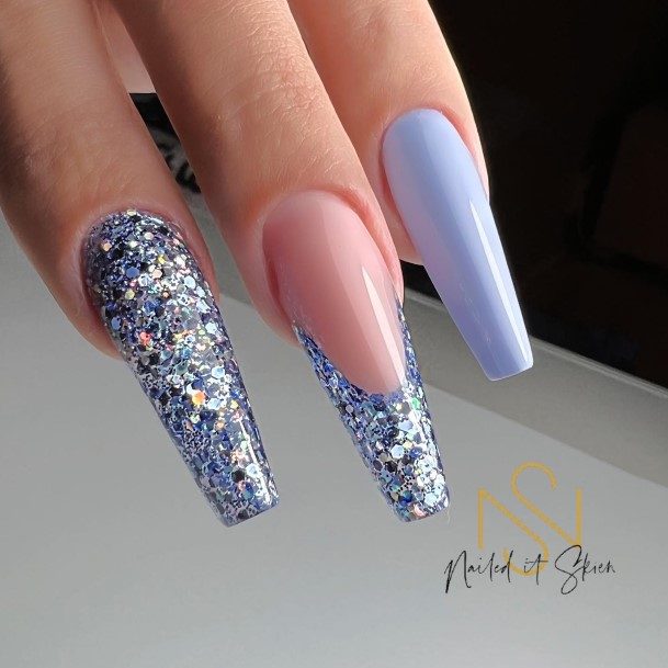 Girl With Stupendous Glitter Nails