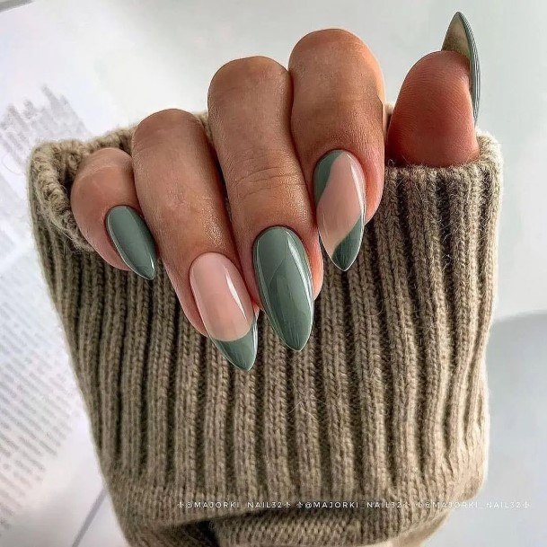 Girl With Stupendous Green Nails