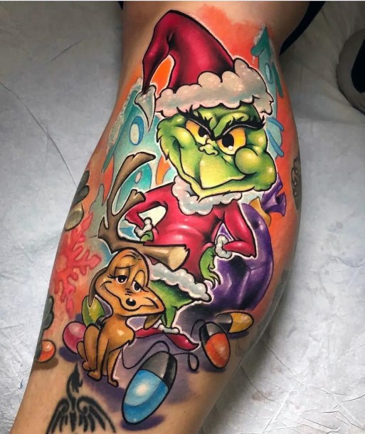 Girl With Stupendous Grinch Tattoos