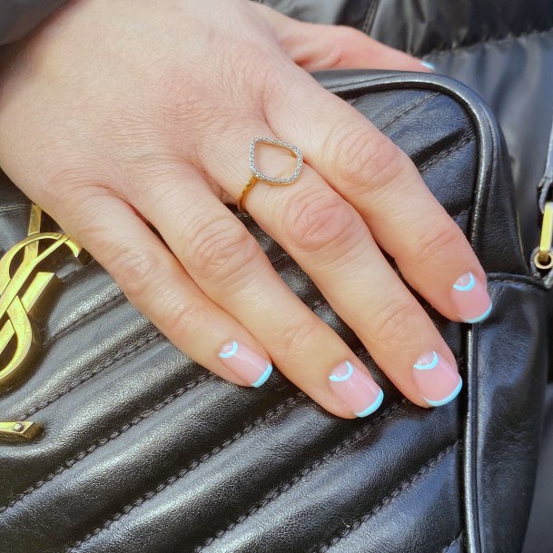 Girl With Stupendous Half Moon Nails