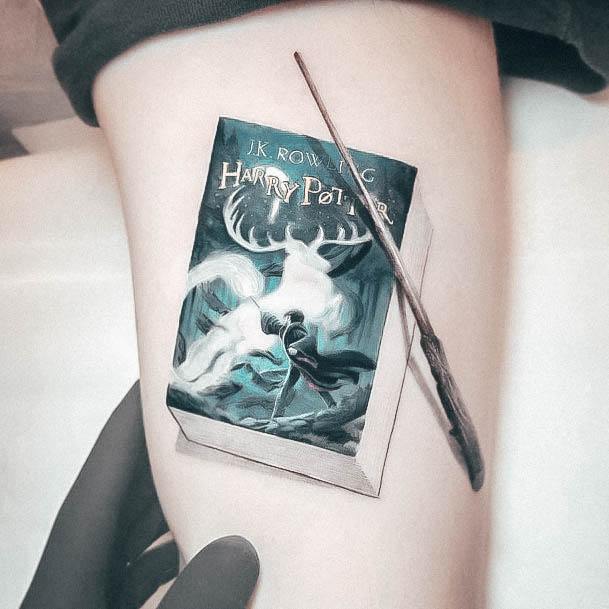 Girl With Stupendous Harry Potter Tattoos