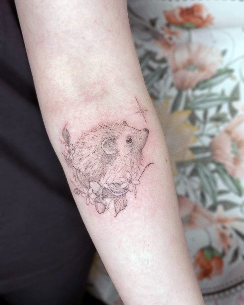 Girl With Stupendous Hedgehog Tattoos