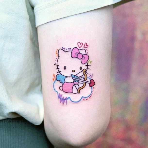 Girl With Stupendous Hello Kitty Tattoos